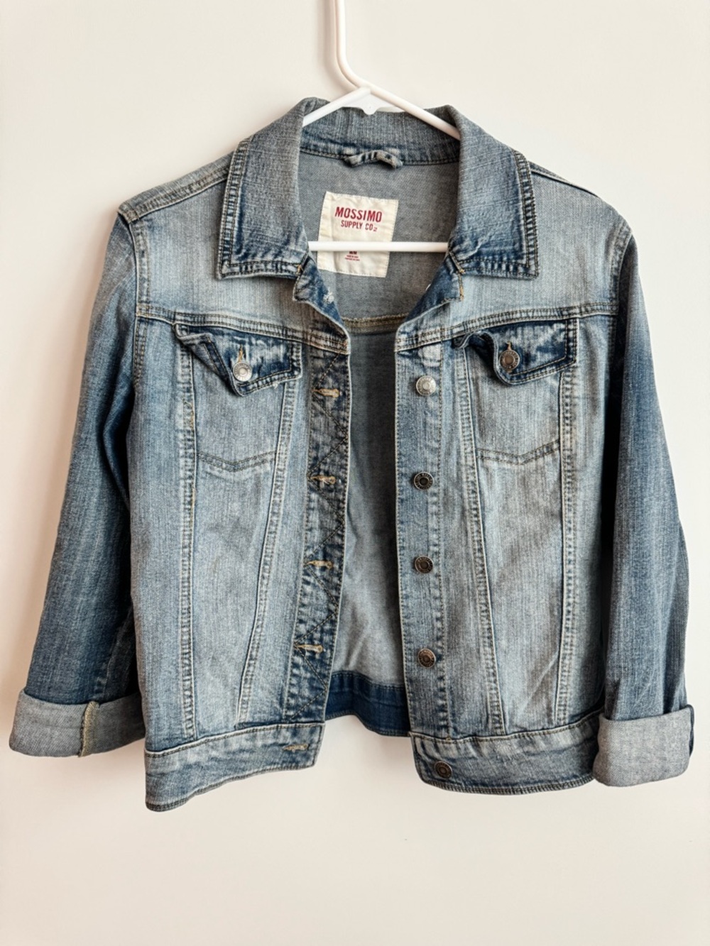 Mossimo Supply Co. Light Wash Denim stretch Jacket - Women's